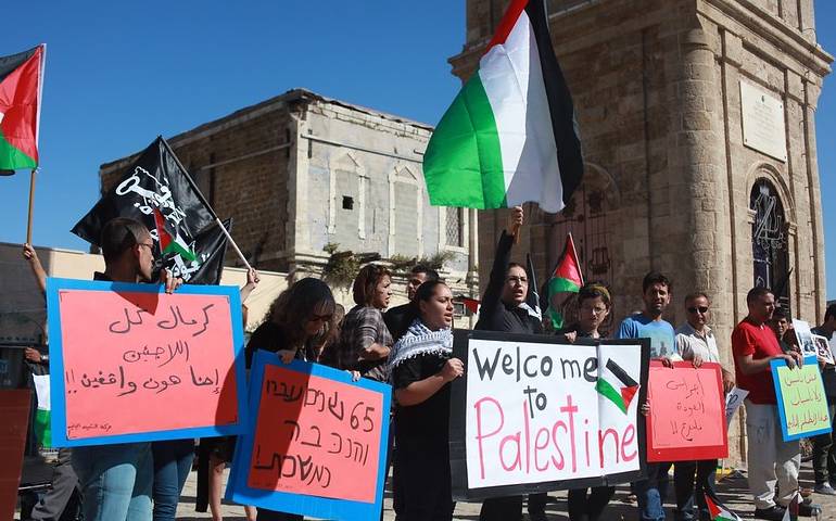 Protesta con motivo de la 'Nakba' en Jaffa en 2013