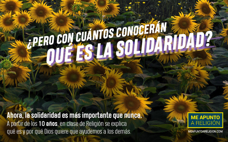 Imagen de la nueva campaña 'Me apunto a Religión'