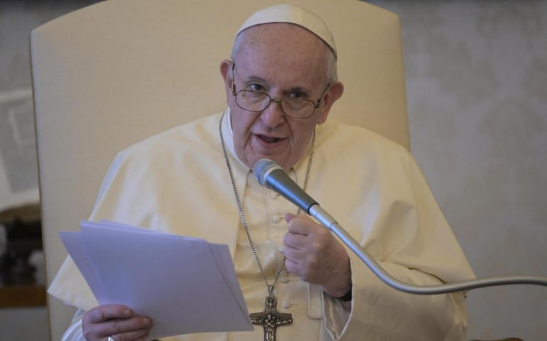 Un momento de la audiencia del Papa Francisco