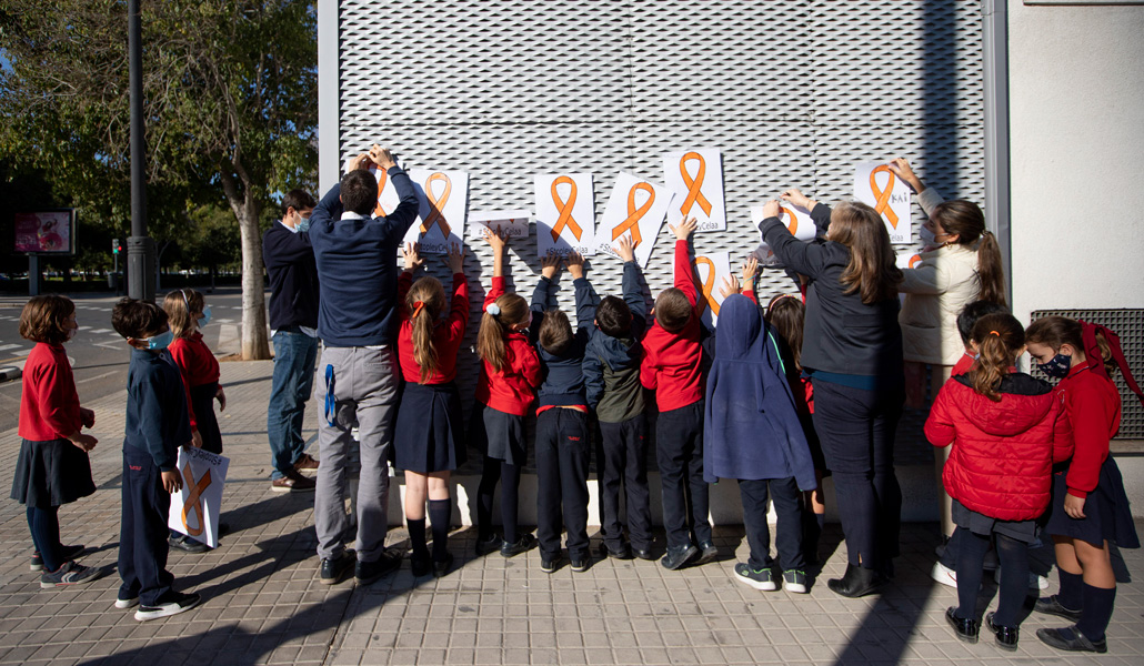 Alumnos de un colegio de Valencia protestan contra la ley educativa