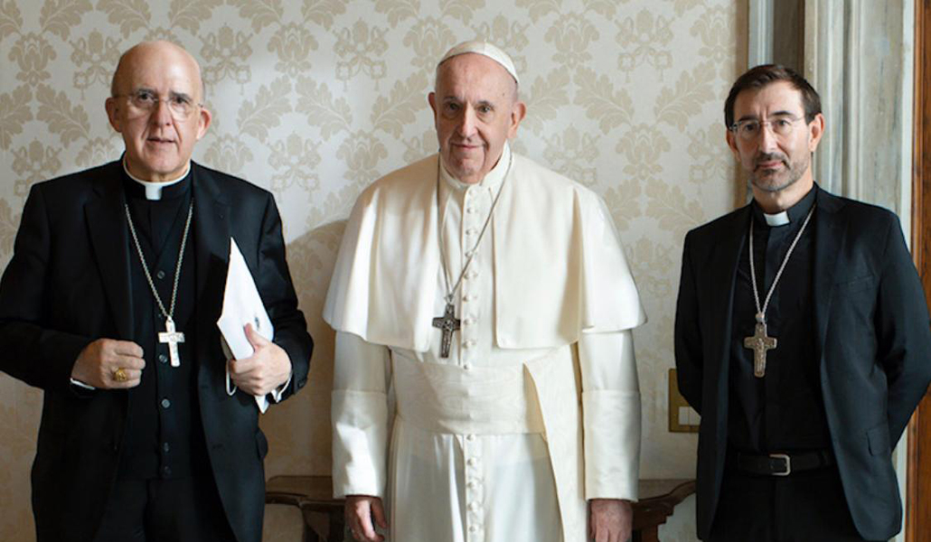El Papa Francisco recibió al arzobispo de Madrid y a su auxiliar José Cobo el 18 de diciembre