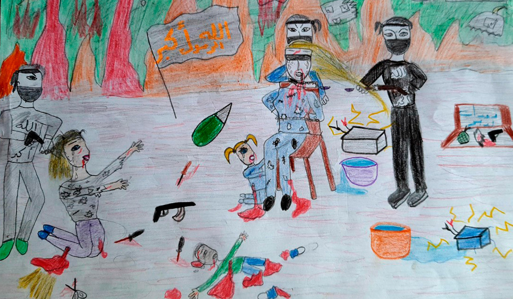 Dibujo de una niña de Siria, 11 años