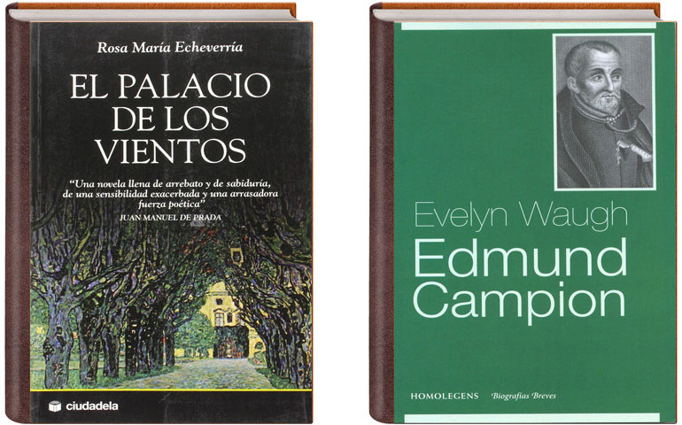 Portadas de 'El palacio de los vientos' y 'Edmund Campion'