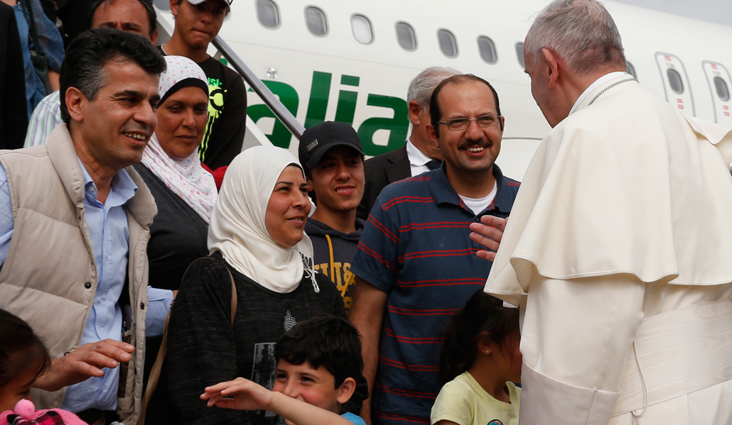 El Papa despega de Lesbos