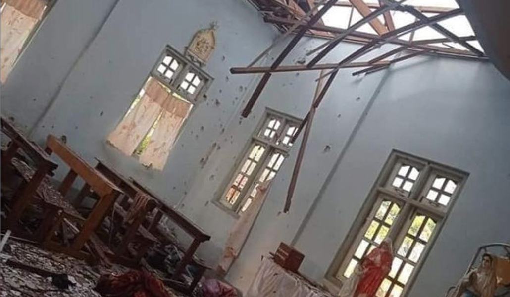 Iglesia atacada en Myanmar