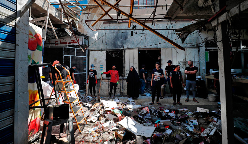 La explosión se produjo en un popular mercado en el barrio de Sadr City