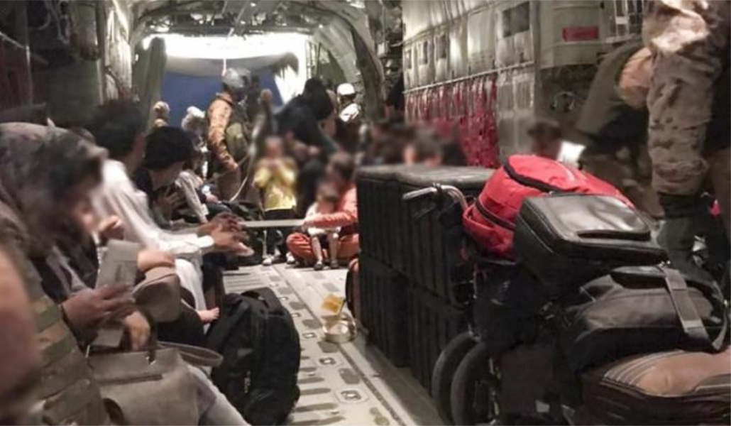 Evacuación de las familias