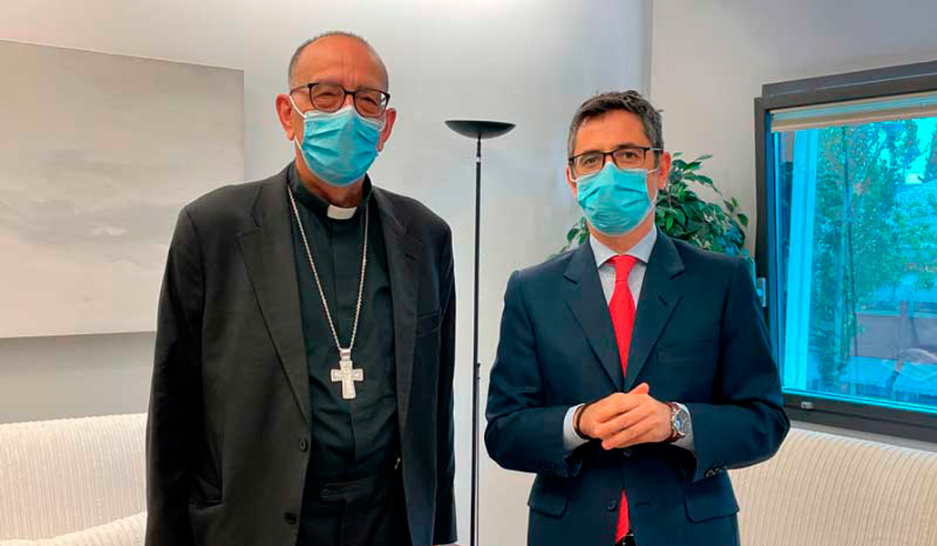 Omella y Bolaños durante el encuentro