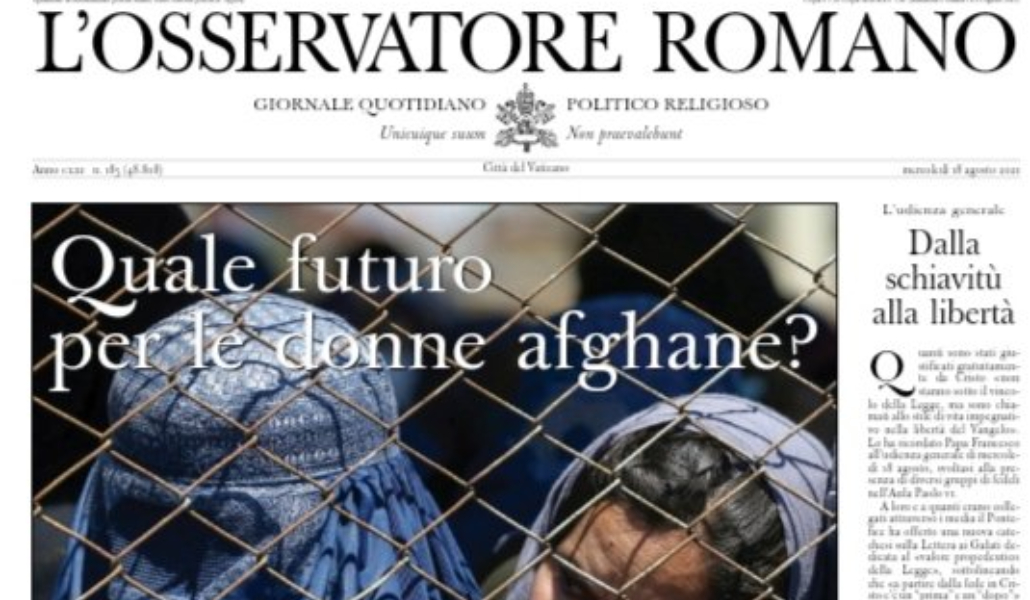 Portada de 'L'Osservatore Romano'.