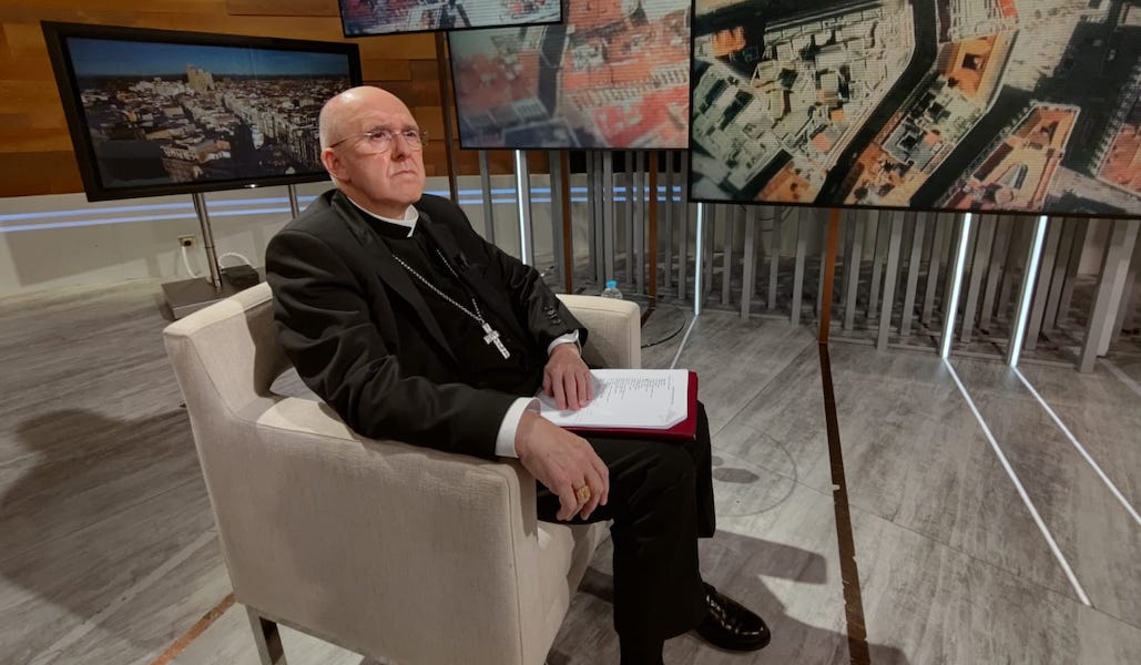 El cardenal Osoro esta mañana en Telemadrid