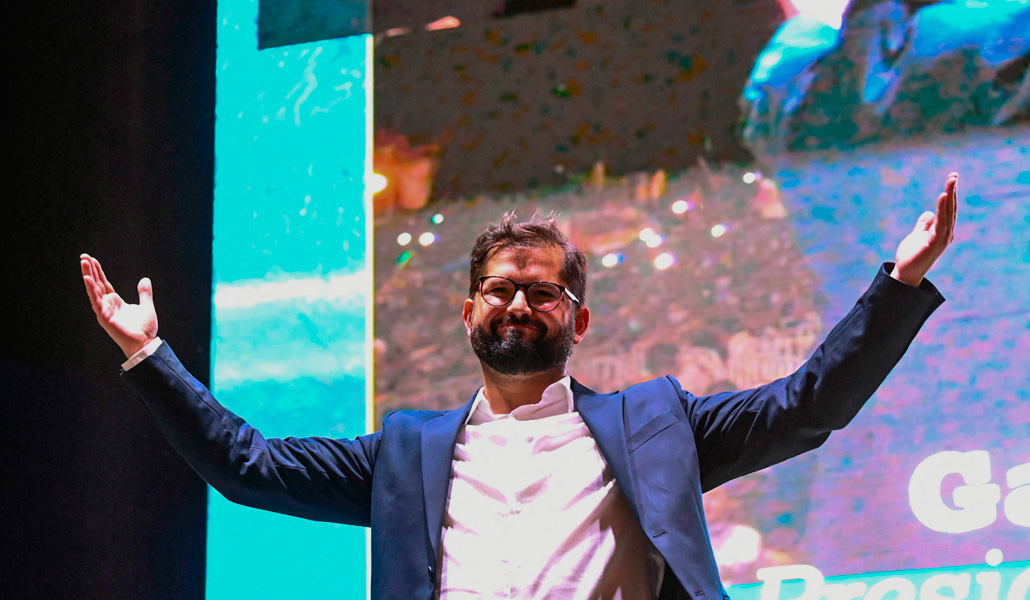 Boric tras conocerse su victoria en la segunda vuelta de las presidenciales chilenas, el domingo