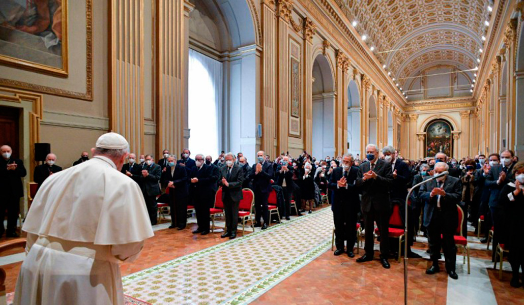 El Papa Francisco recibió en audiencia a un grupo de juristas católicos italianos