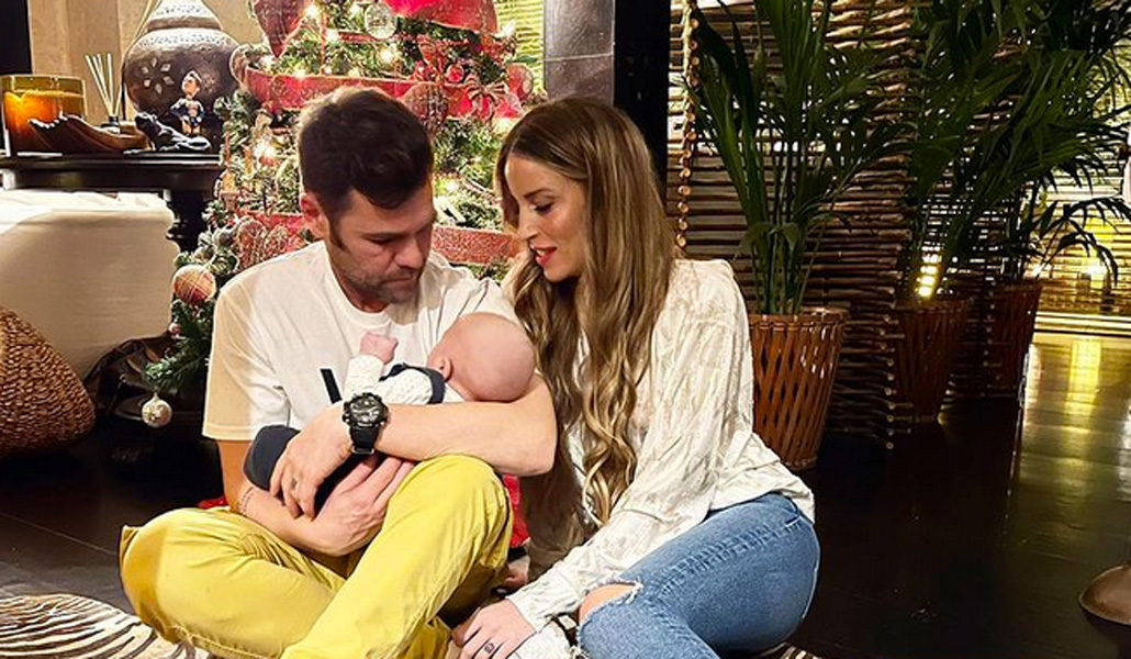 La familia Nieto Castro durante sus primeras navidades