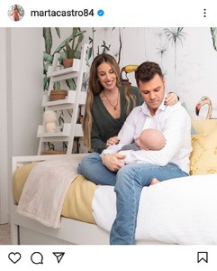Imagen del Instagram de Marta Castro con Fonsi Nieto y su hijo Hugo