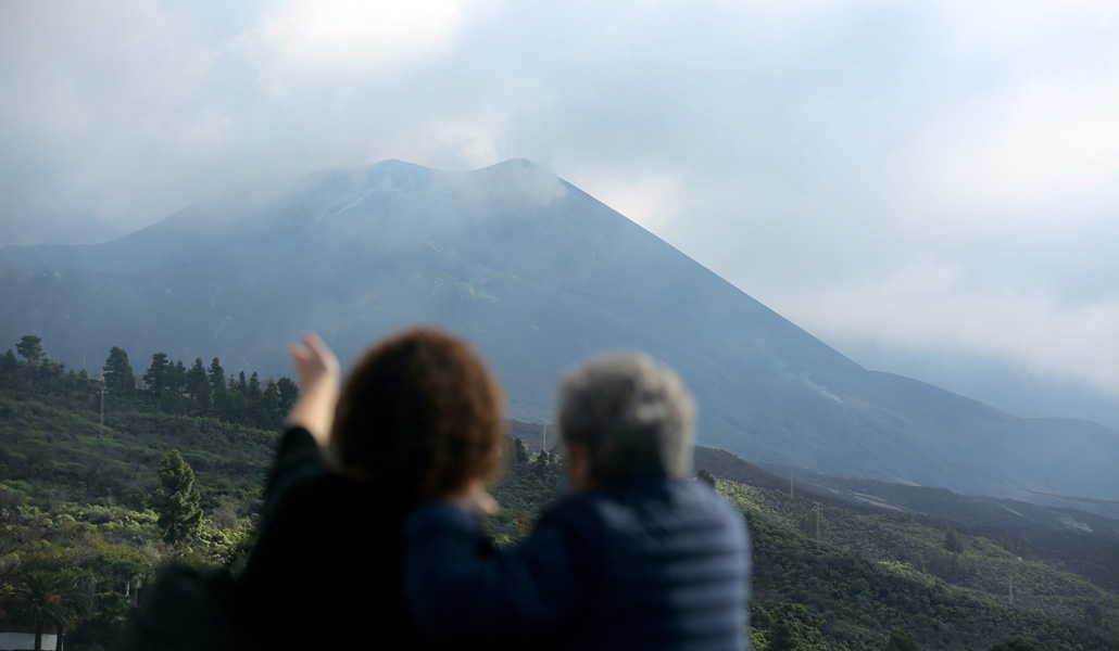 El volcán de Cumbre Vieja el 25 de diciembre, el día que se dio por finalizada oficialmente su erupción