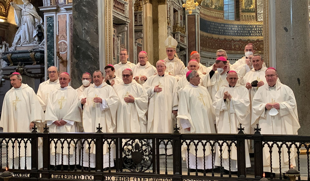 Los obispos en la basílica de San Juan de Letrán, el pasado 25 de enero