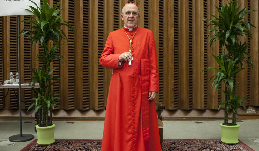 El cardenal arzobispo de Madrid, Carlos Osoro, durante una recepción en el Aula Pablo VI, en el Vaticano, el 19 de noviembre de 2016, tras su creación como cardenal por el Papa Francisco