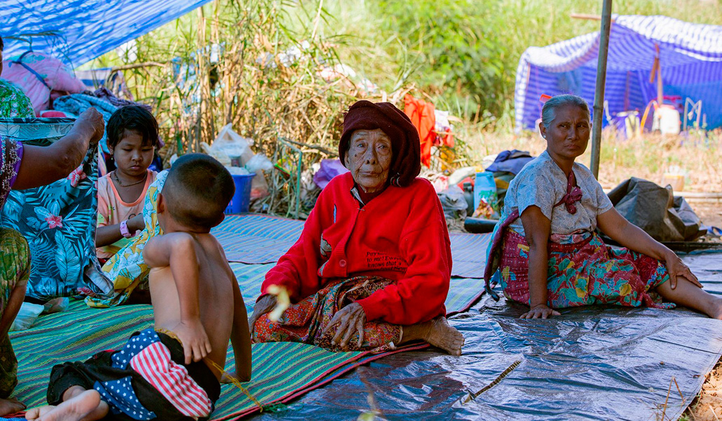 Refugiados birmanos en el distrito tailandés de Mae Sot, el 15 de enero