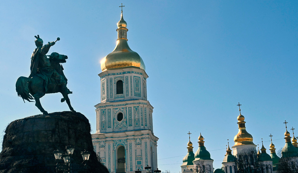 La catedral de Santa Sofía, fotografiada este lunes en Kiev