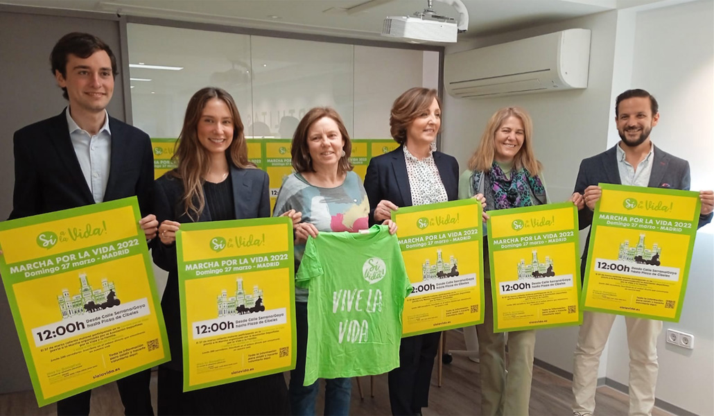 Algunos de los convocantes de la Marcha por la Vida 2022 en Madrid