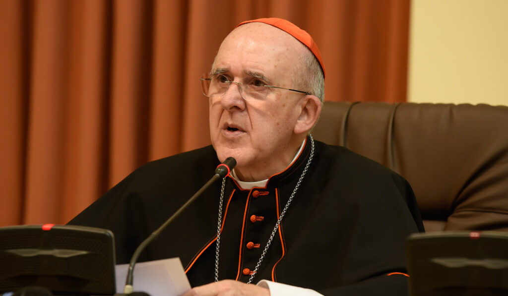 Carlos Osoro durante el acto de homenaje a los sacerdotes que este año cumplen los 25 y los 50 años de sacerdocio