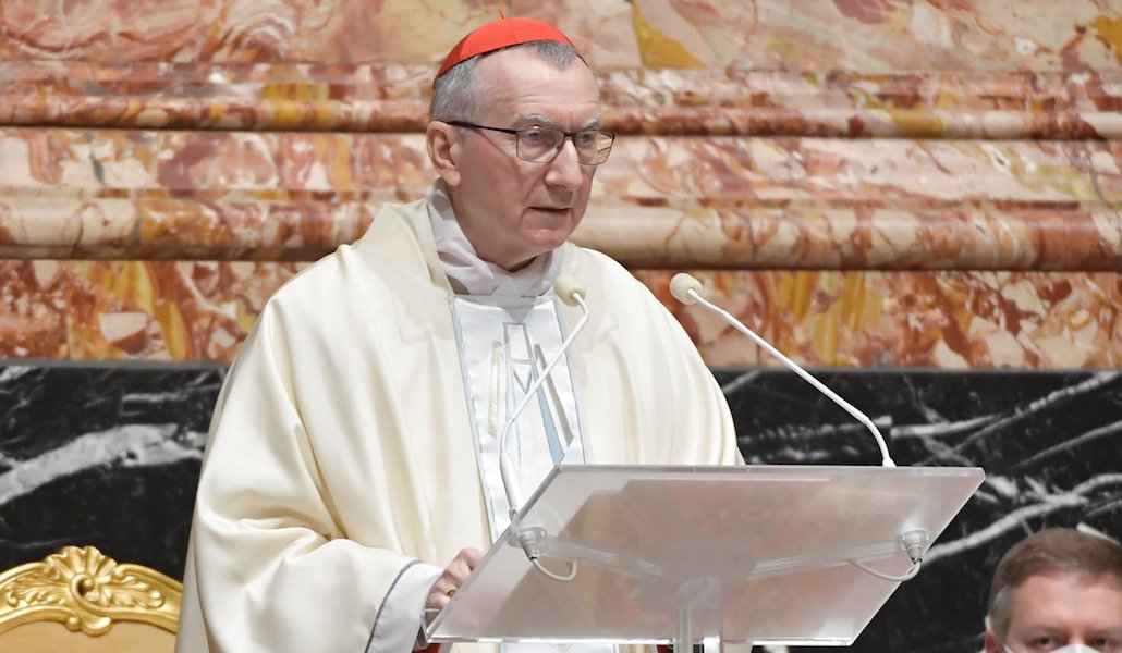 El cardenal Pietro Parolin durante una Eucaristía en la basílica de San Pedro