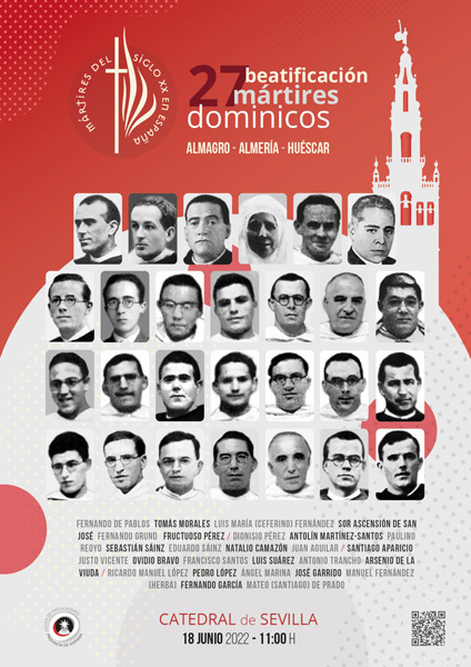 Cartel de la beatificación en Sevilla, que presidirá el cardenal Semeraro