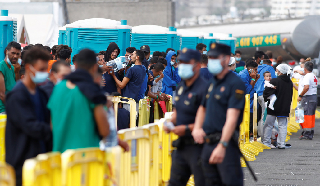 Llegada de inmigrantes al puerto de Arguineguin (Gran Canaria) el 20 de octubre de 2020
