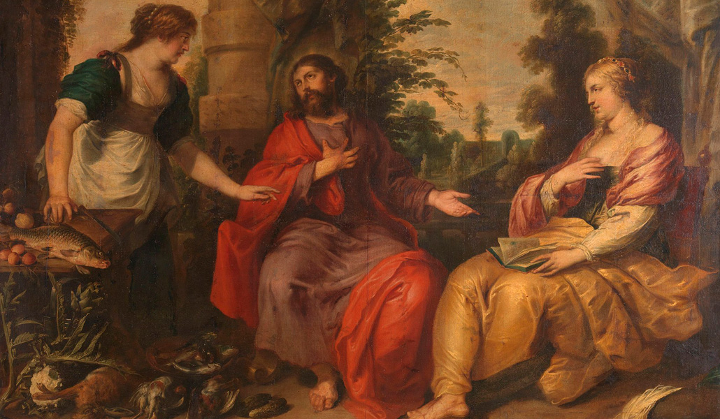 'Jesús en casa de Marta y María'. Vincent Malo. Rijksmuseum, en Amsterdam, Holanda