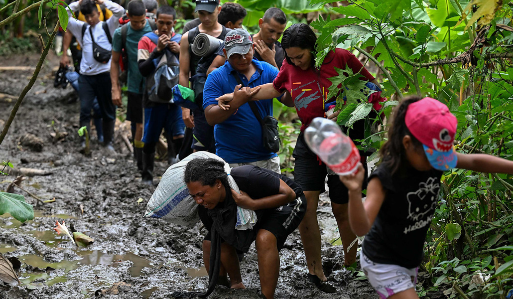 Llegada a Canaan Membrillo, en Panamá. El trayecto dura en torno a una semana
