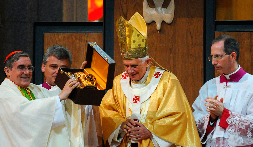 Benedicto XVI en la consagración del templo de la Sagrada Familia en Barcelona en 2010