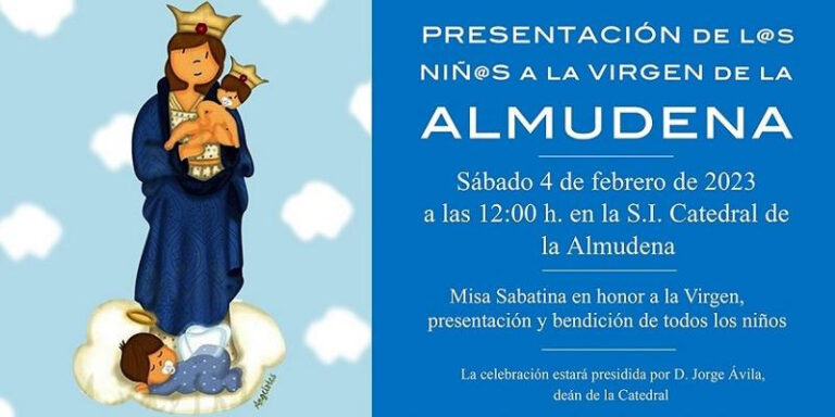 Cartel de la presentación de los niños a la Virgen de la Almudena