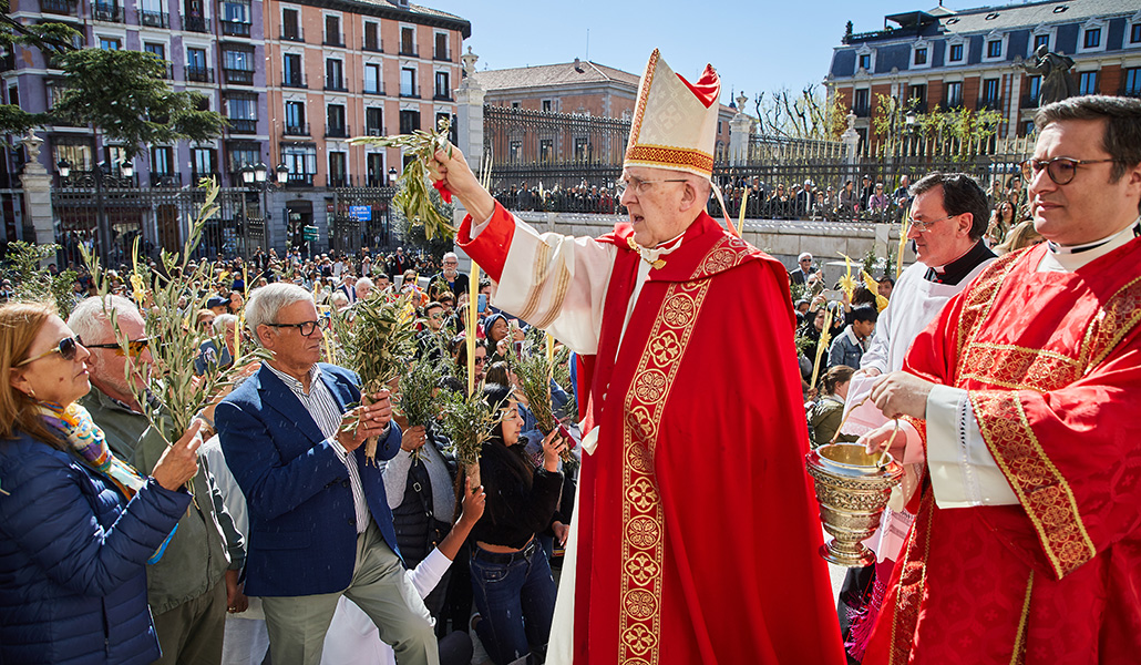 Arranque de la Semana Santa en Madrid con la bendición de ramos
