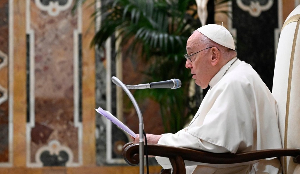 Francisco durante su encuentro con 'La Civiltà Cattolica' y la Georgetown University