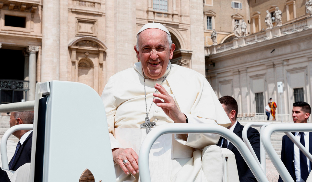 El Papa durante la audiencia de este miércoles