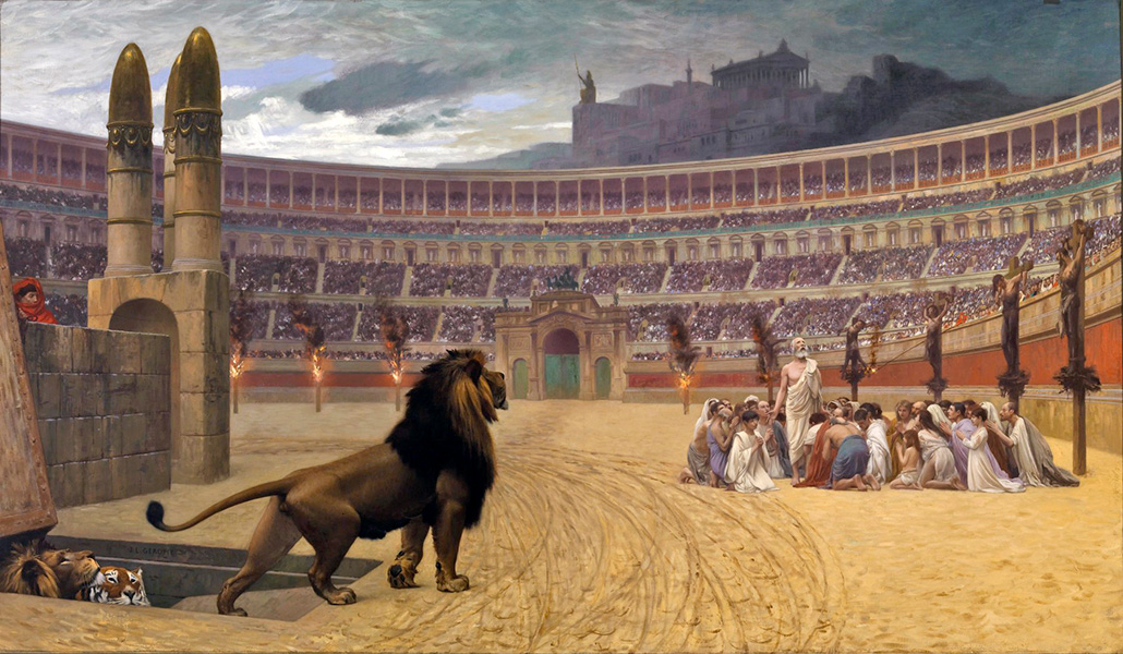 'Última oración de los cristianos mártires' de Jean-León Gérôme. Walters Art Museum, Baltimore (Estados Unidos)