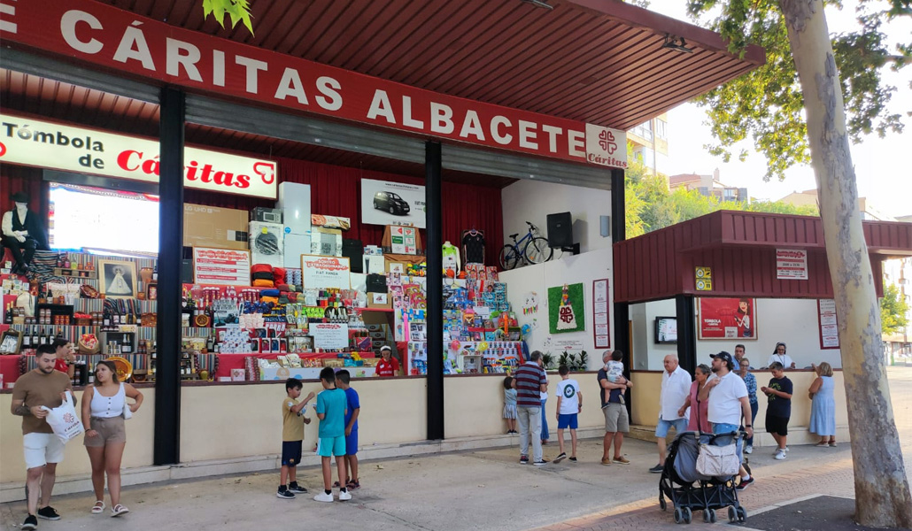 Tómbola de Cáritas en la Feria de Albacete