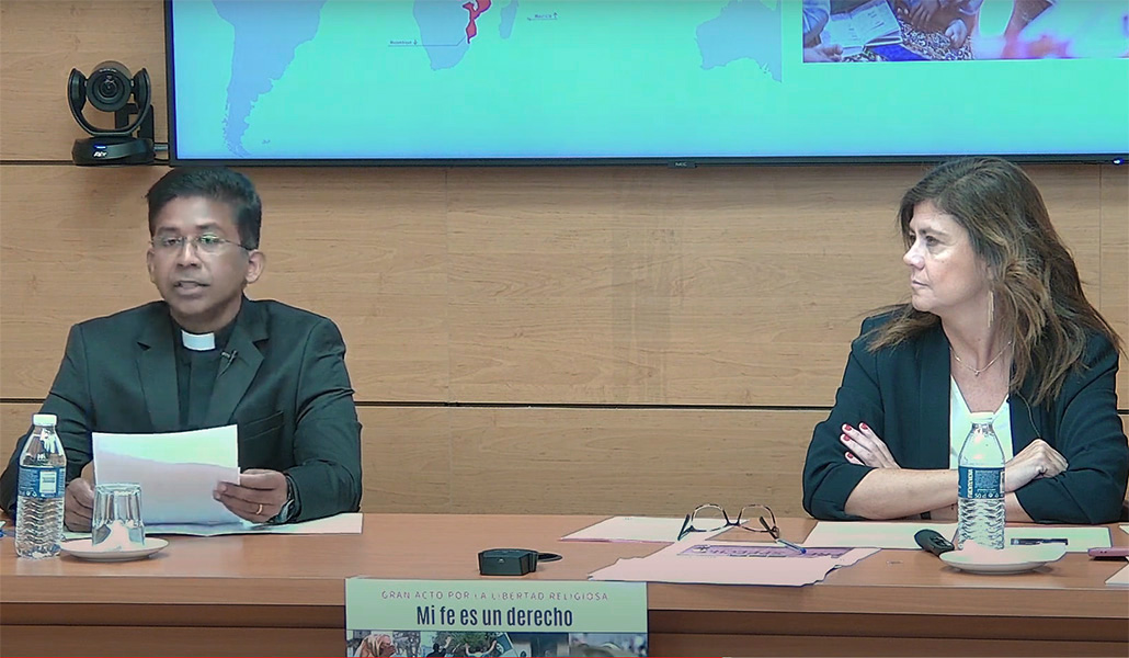 Un momento de la presentación de la campaña de Ayuda a la Iglesia Necesitada