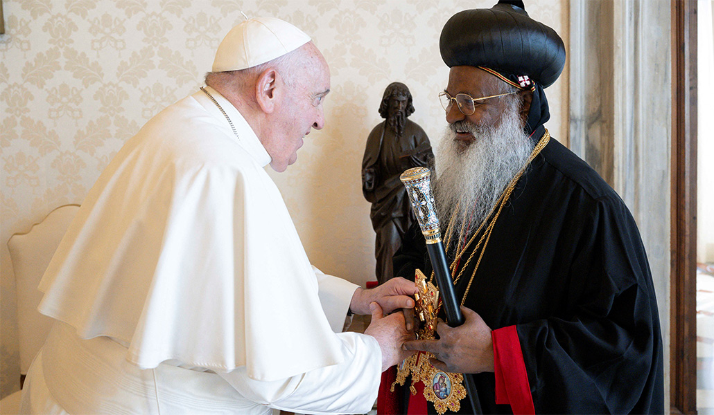 El Papa Francisco se reúne con Baselios Marthoma Mathews III, jefe de la Iglesia Siria Ortodoxa Malankara, en el Vaticano, 11 de septiembre de 2023