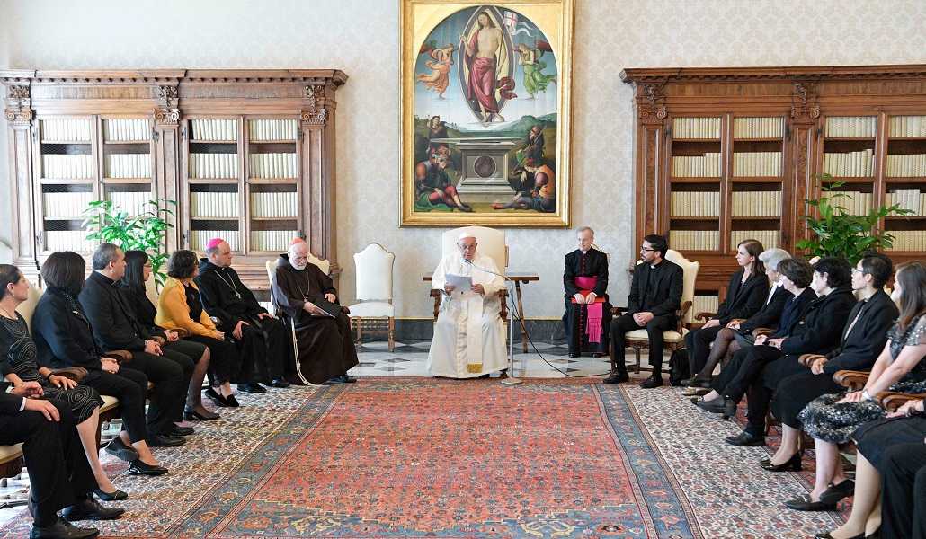 El Papa con los integrantes de CEPROME Latinoamérica