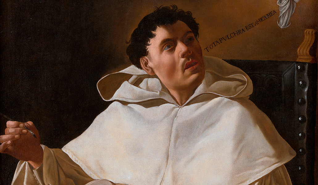 Detalle del cuadro El venerable Miguel Jerónimo Carmelo de Zurbarán