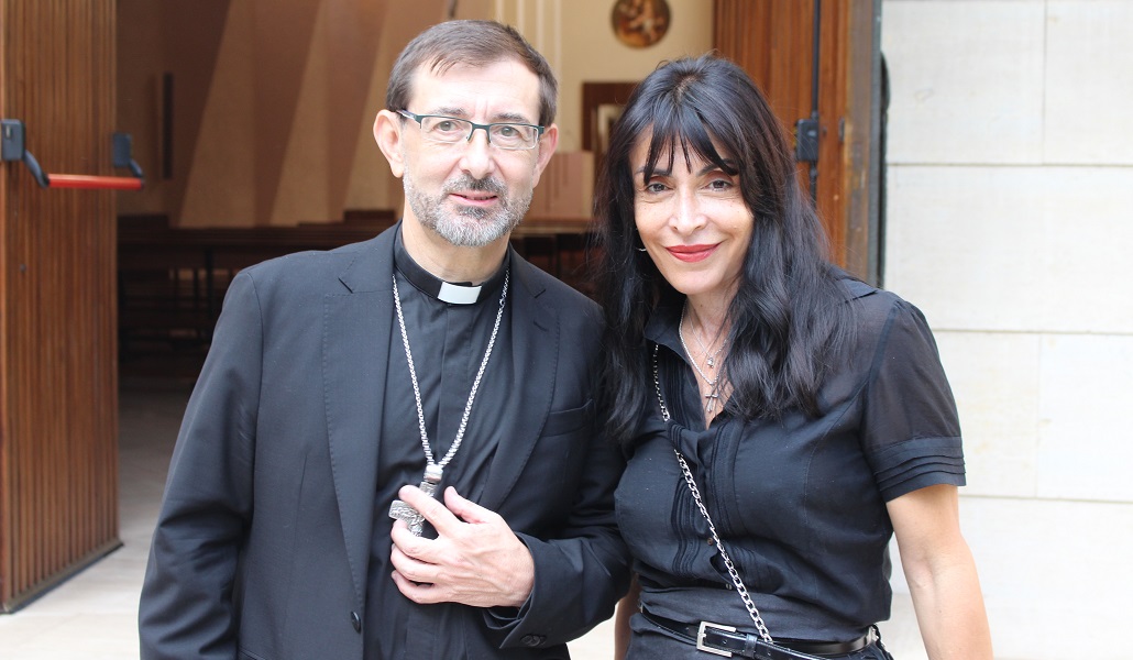 Cobo con Cuda, en el Pontificio Colegio Español de San José, en Roma