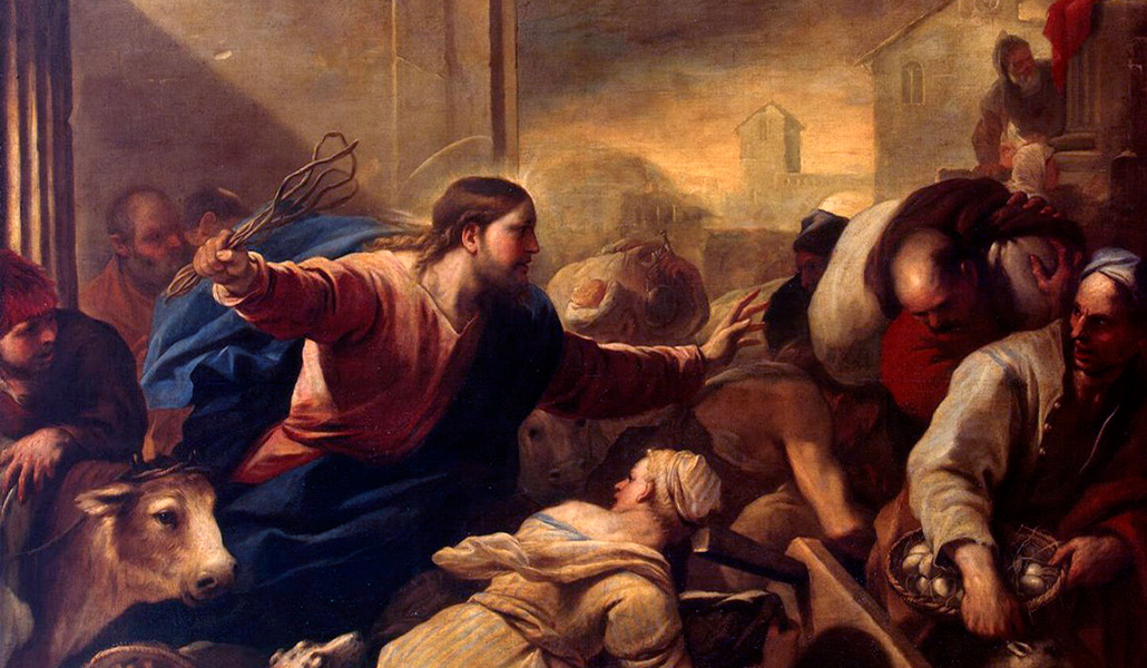 'Expulsión de los mercaderes del templo' de Luca Giordano