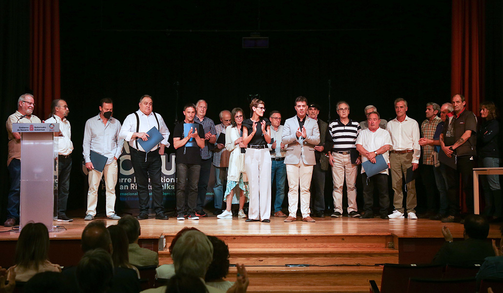 Acto de reconocimiento del Gobierno de Navarra a víctimas de abusos en instituciones católicas de la comunidad foral, el año pasado