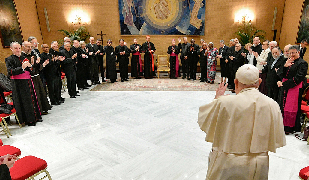El Papa Francisco en un momento del encuentro