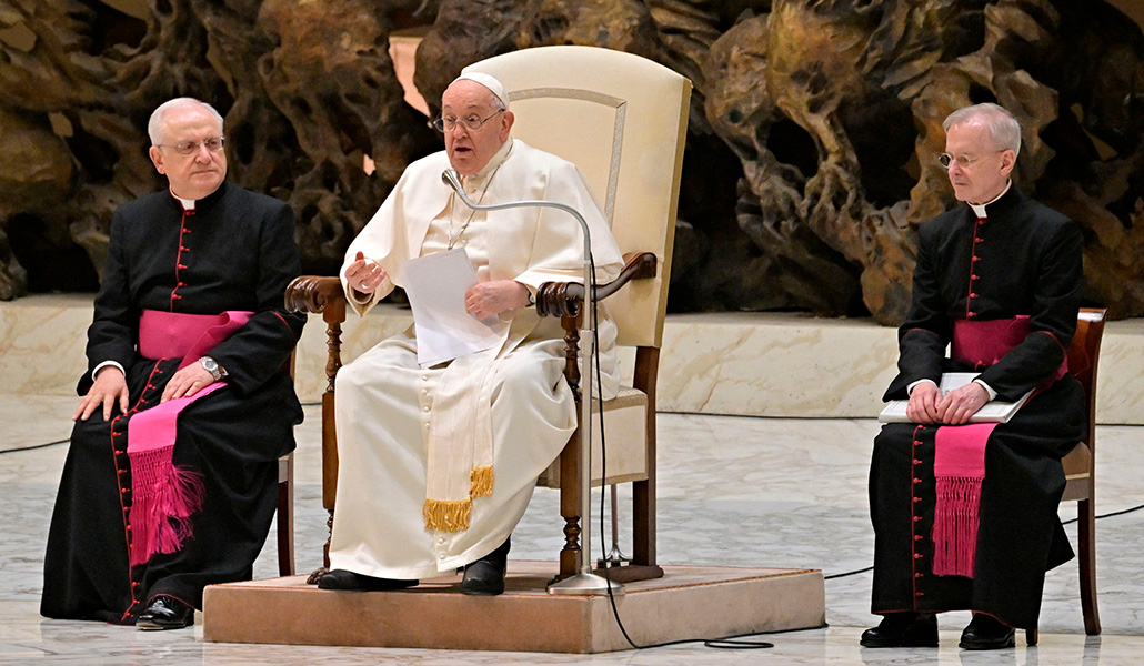 El Papa Francisco durante la audiencia general