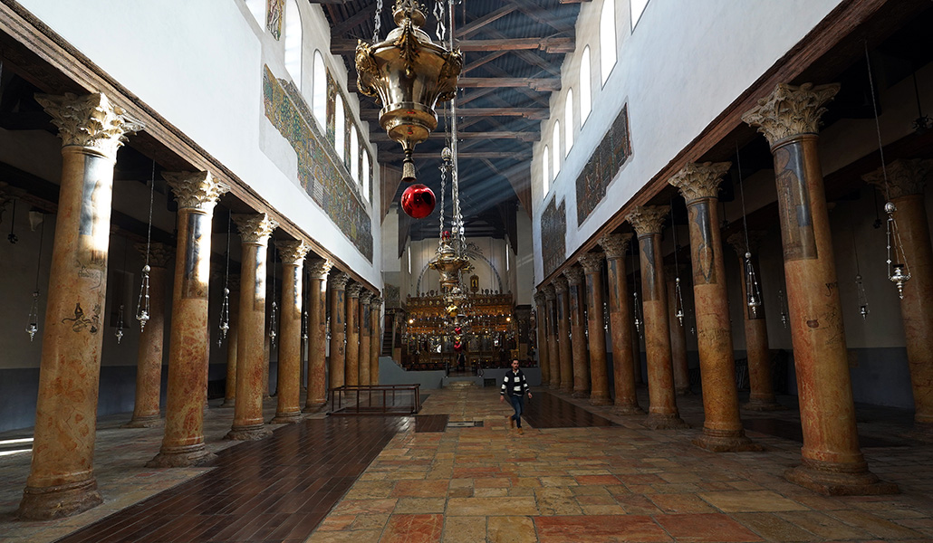 Basílica de la Natividad de Belén vacía