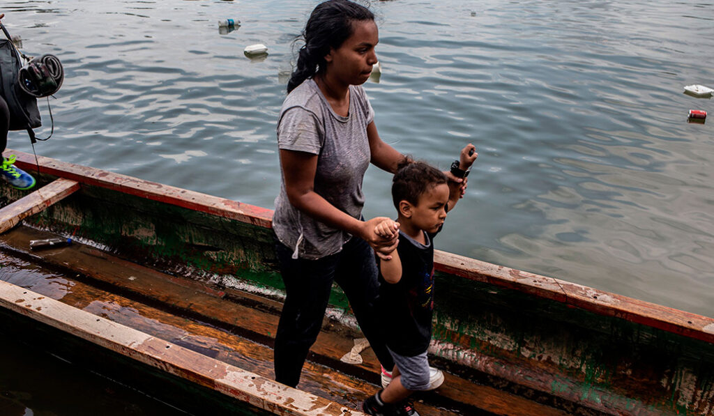 Migrantes en la frontera de México