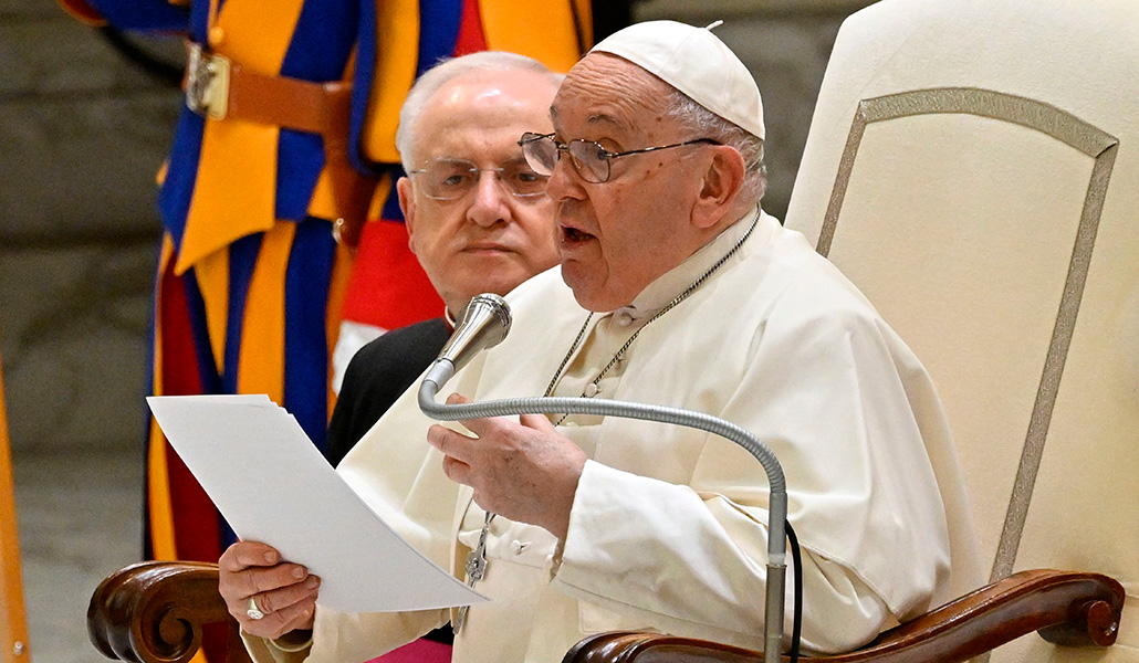 El Papa Francisco durante la audiencia general