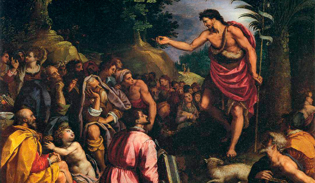 'Predicación de san Juan Bautista' de Alessandro Allori. Palazzo Pitti, Florencia (Italia)